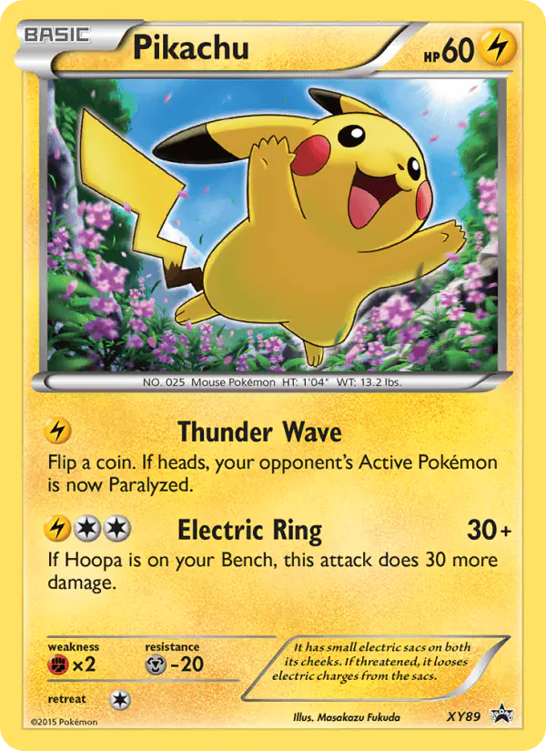 Carta Pikachu XY89 de XY Black Star Promos