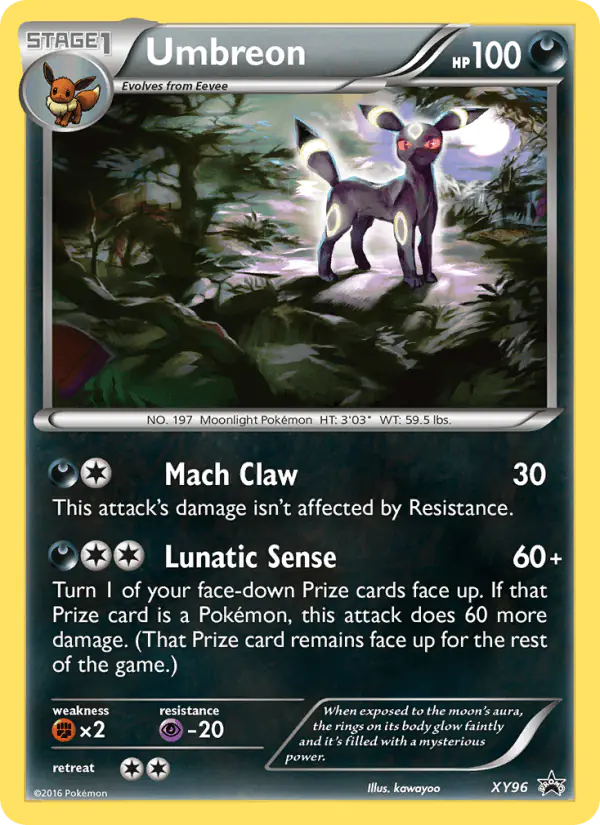 Carta Umbreon XY96 de XY Black Star Promos