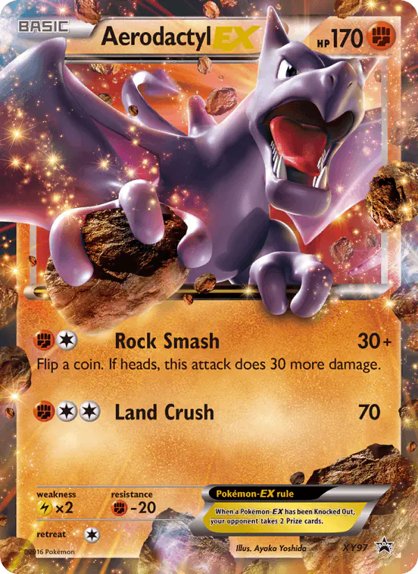 Carta Aerodactyl EX XY97 de XY Black Star Promos