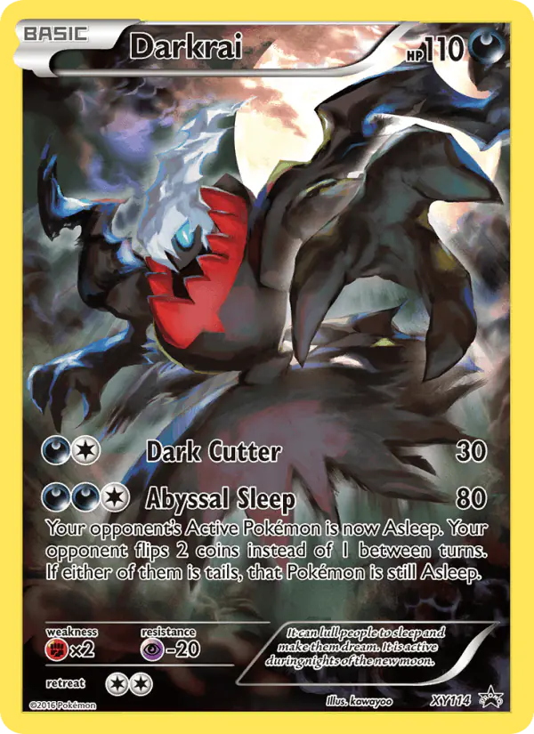 Carta Darkrai XY114 de XY Black Star Promos