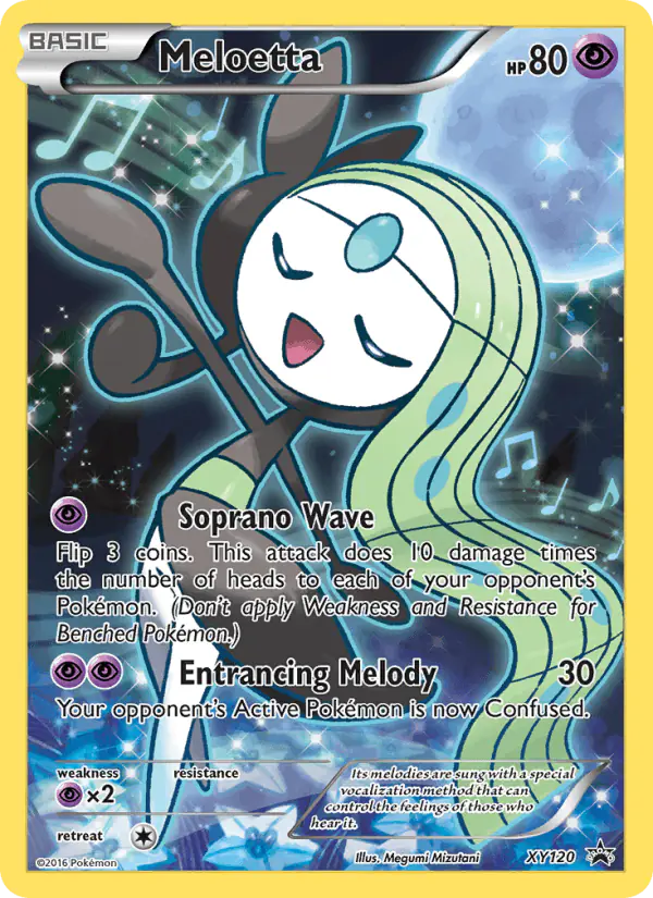 Carta Meloetta XY120 de XY Black Star Promos