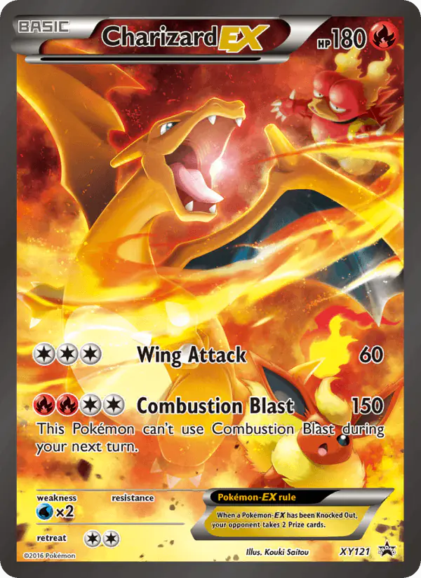 Carta Charizard EX XY121 de XY Black Star Promos