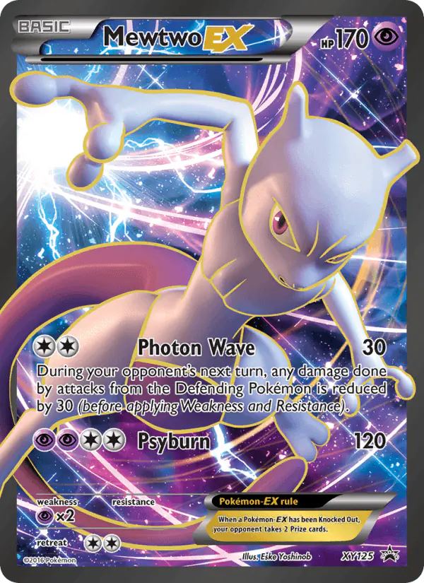 Carta Mewtwo EX XY125 de XY Black Star Promos