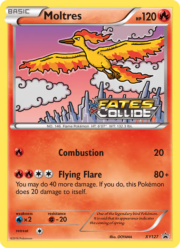 Carta Moltres XY127 de XY Black Star Promos