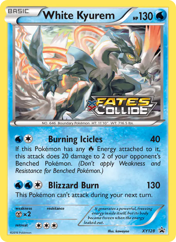 Carta White Kyurem XY128 de XY Black Star Promos