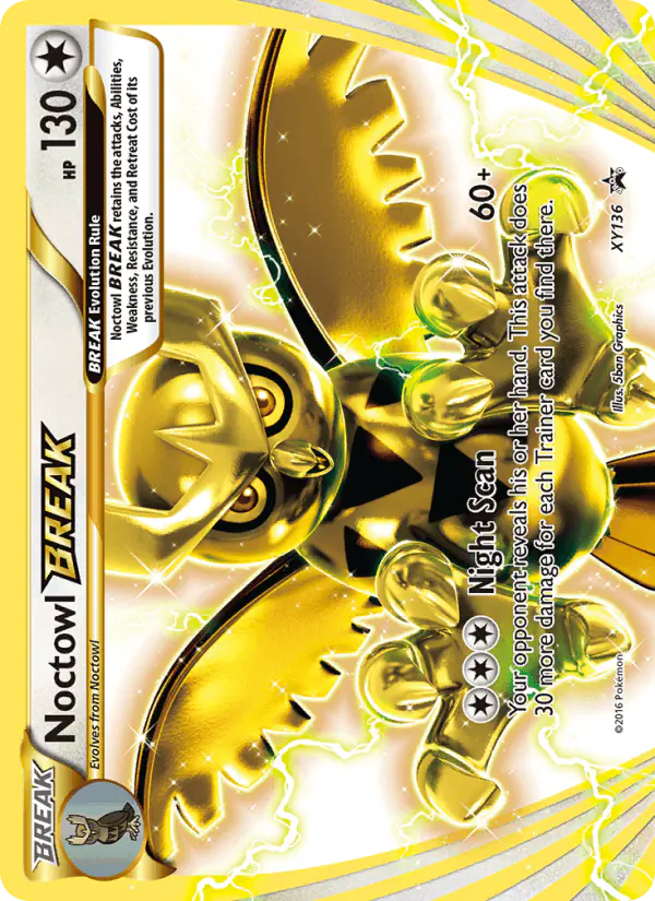 Carta Noctowl BREAK XY136 de XY Black Star Promos