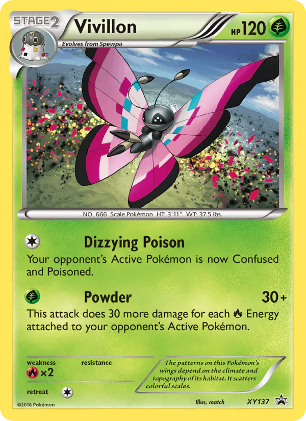 Carta Vivillon XY137 de XY Black Star Promos