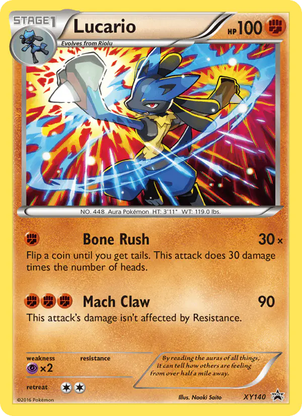 Carta Lucario XY140 de XY Black Star Promos