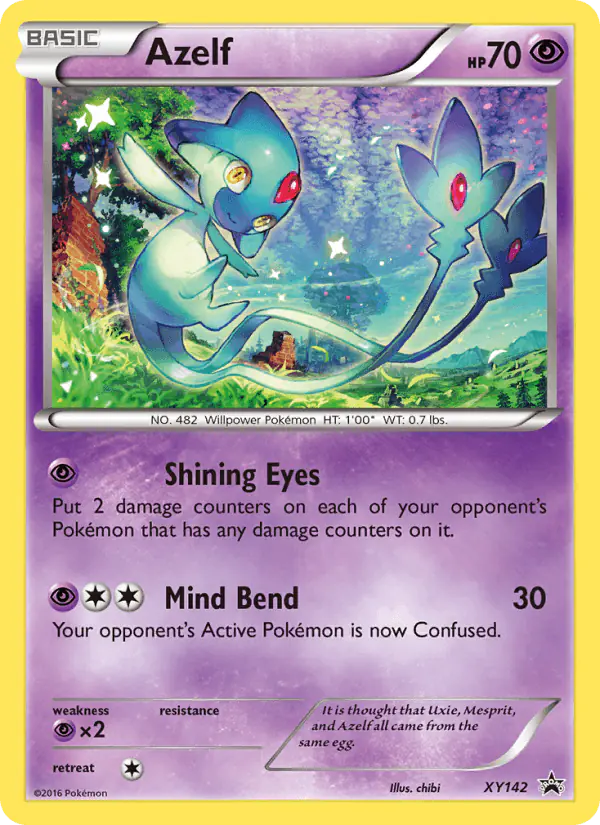 Carta Azelf XY142 de XY Black Star Promos
