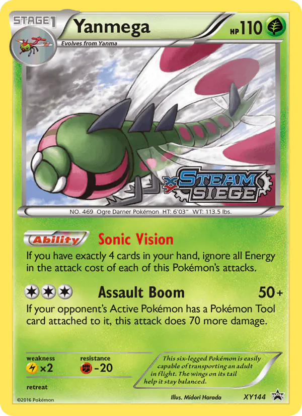 Carta Yanmega XY144 de XY Black Star Promos