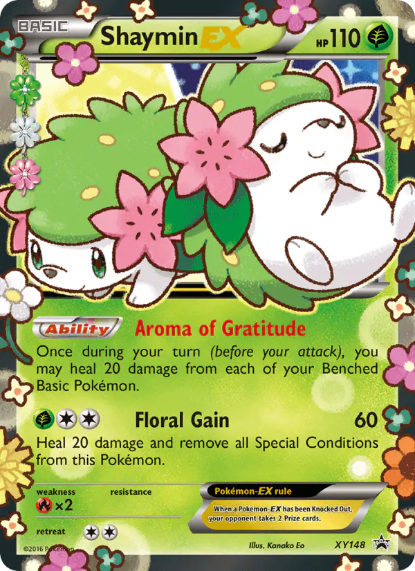 Carta Shaymin EX XY148 de XY Black Star Promos