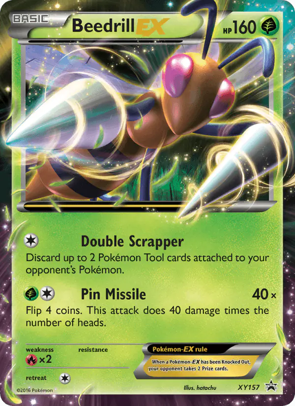 Carta Beedrill EX XY157 de XY Black Star Promos