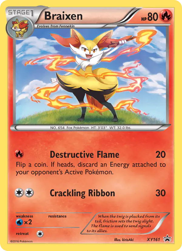 Carta Braixen XY161 de XY Black Star Promos