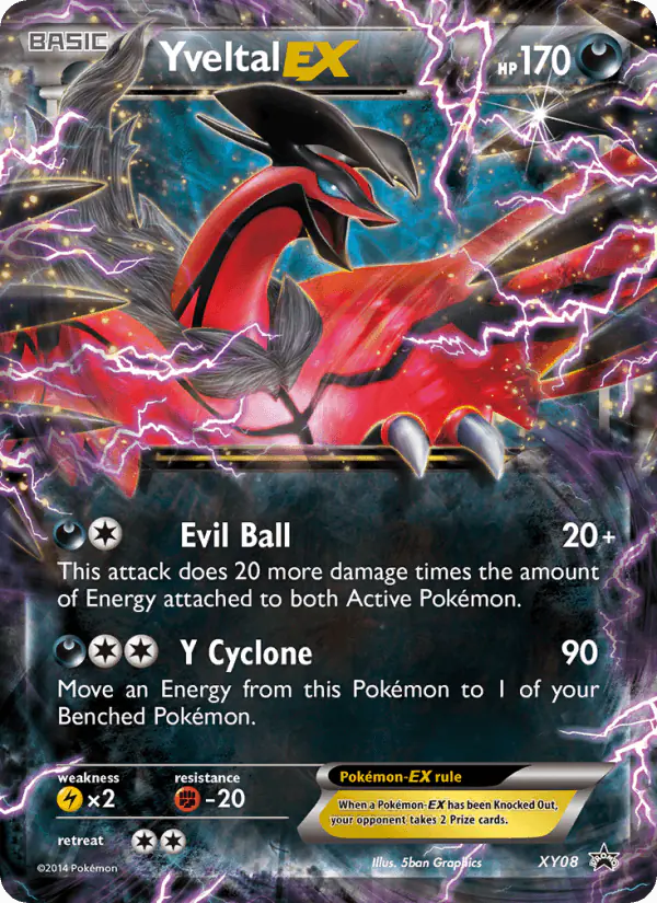 Carta Yveltal EX XY08 de XY Black Star Promos