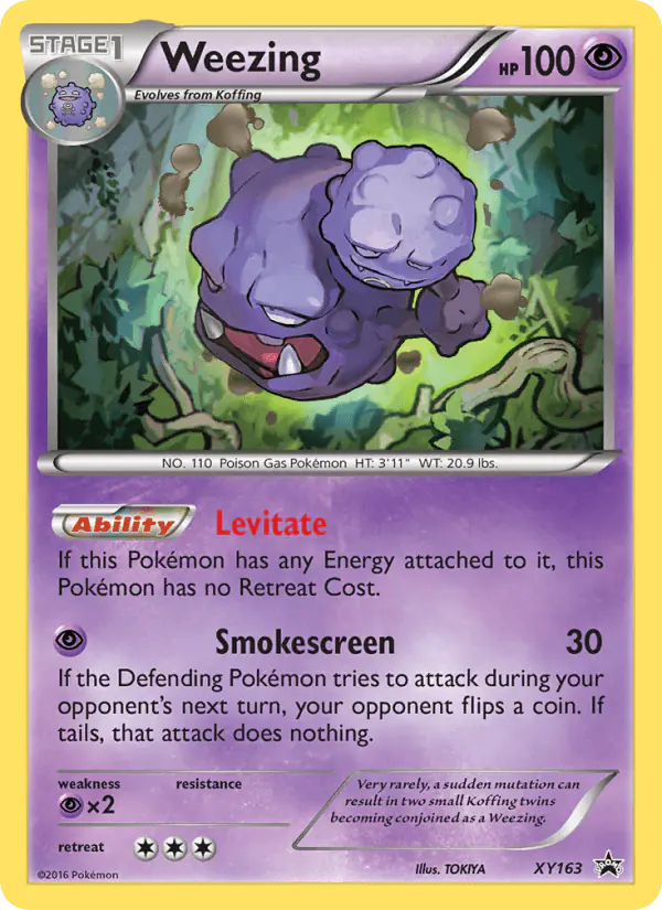 Carta Weezing XY163 de XY Black Star Promos