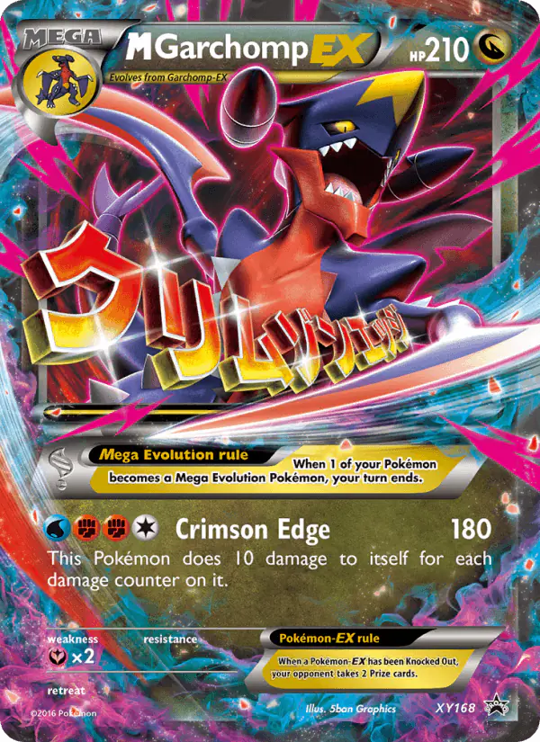 Carta M Garchomp-EX XY168 de XY Black Star Promos