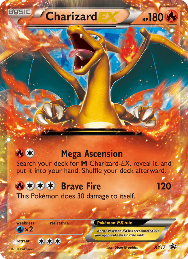 Carta Charizard EX XY17 de XY Black Star Promos