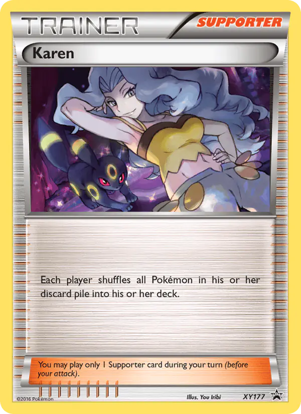 Carta Karen XY177 de XY Black Star Promos