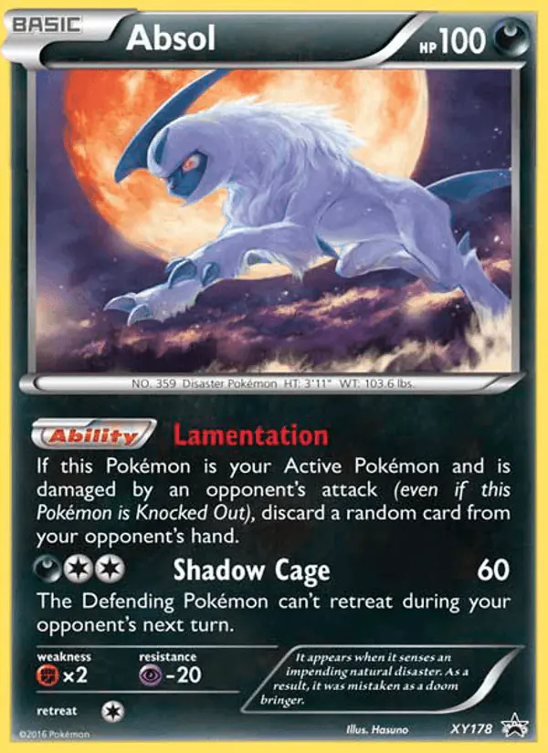 Carta Absol XY178 de XY Black Star Promos