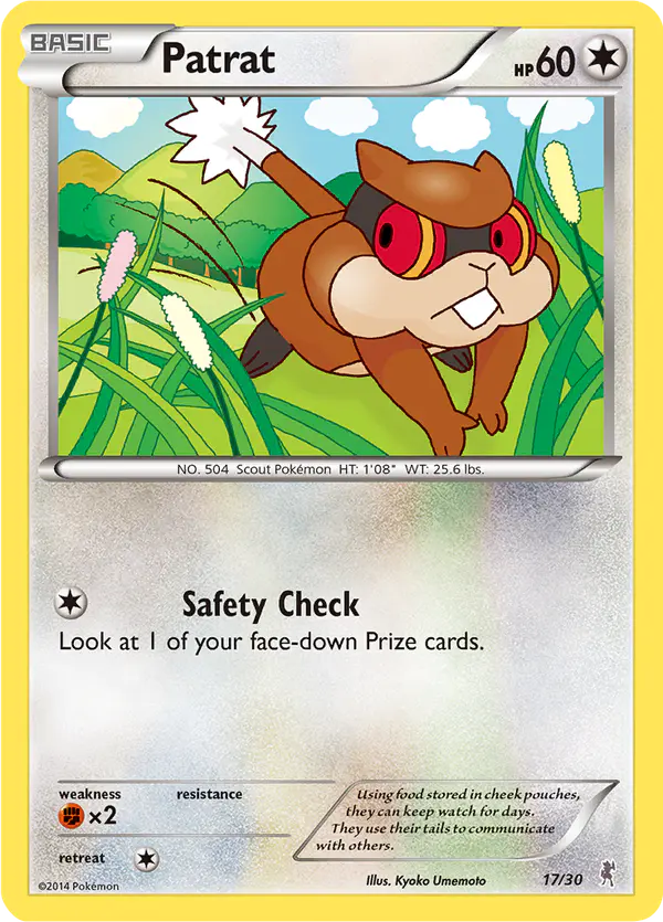 Carta Patrat 17/30 de XY trainer Kit (Bisharp)
