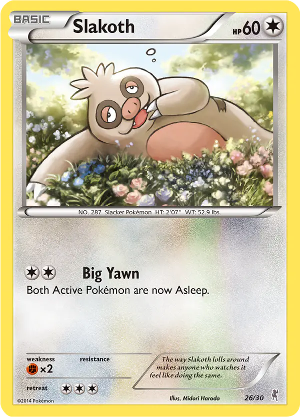 Carta Slakoth 26/30 de XY trainer Kit (Bisharp)