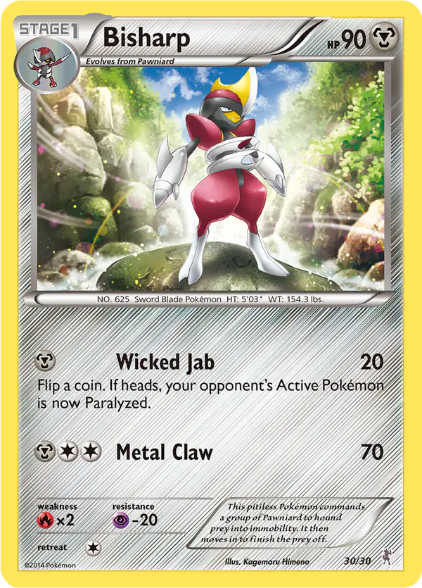 Carta Bisharp 30/30 de XY trainer Kit (Bisharp)