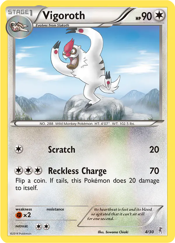 Carta Vigoroth 4/30 de XY trainer Kit (Bisharp)