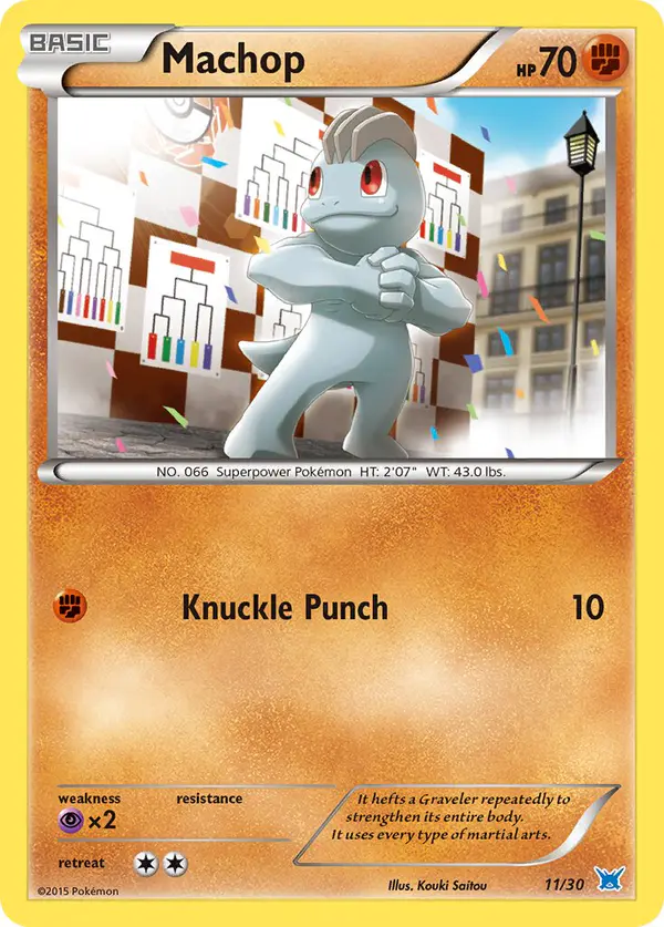 Carta Machop 11/30 de XY trainer Kit (Latios)