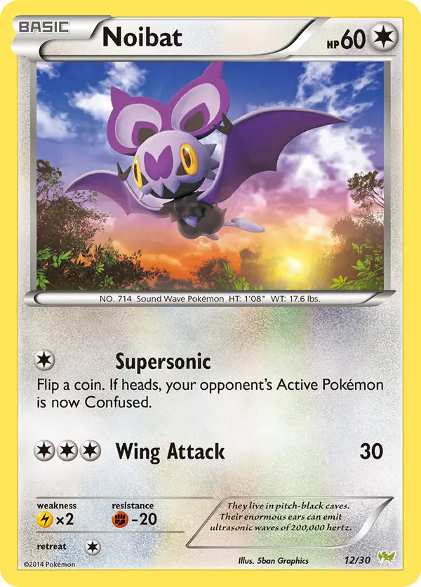 Carta Noibat 12/30 de XY trainer Kit (Noivern)