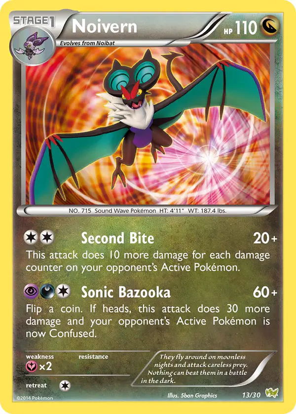 Carta Noivern 13/30 de XY trainer Kit (Noivern)