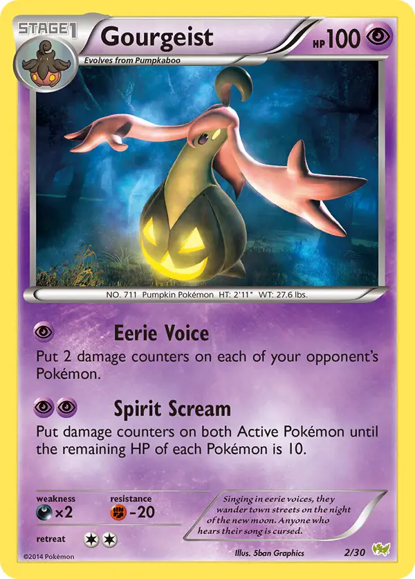 Carta Gourgeist 2/30 de XY trainer Kit (Noivern)