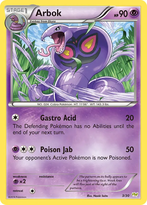 Carta Arbok 3/30 de XY trainer Kit (Noivern)