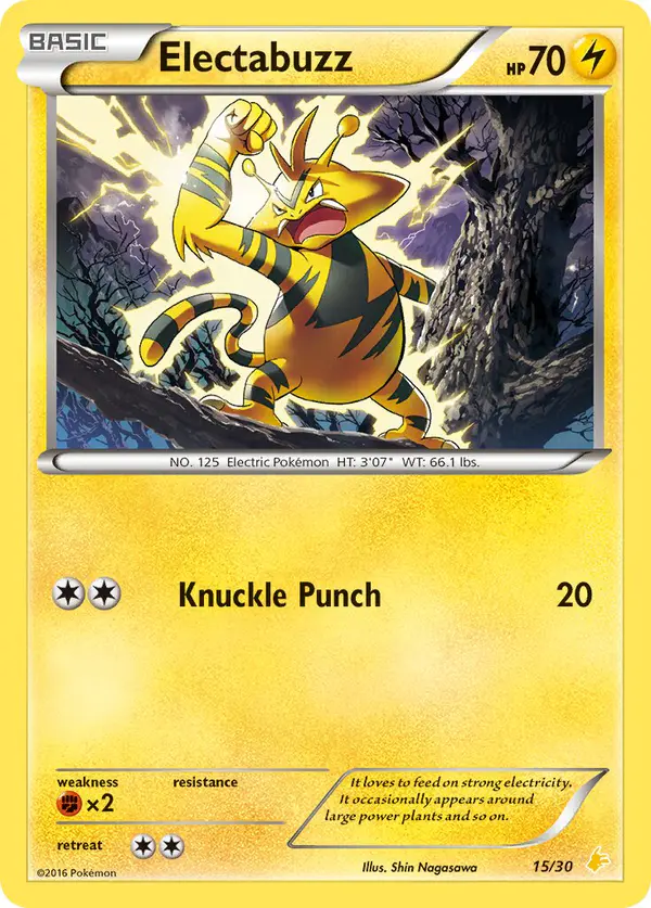 Carta Electabuzz #15 de XY trainer Kit (Pikachu Libre)