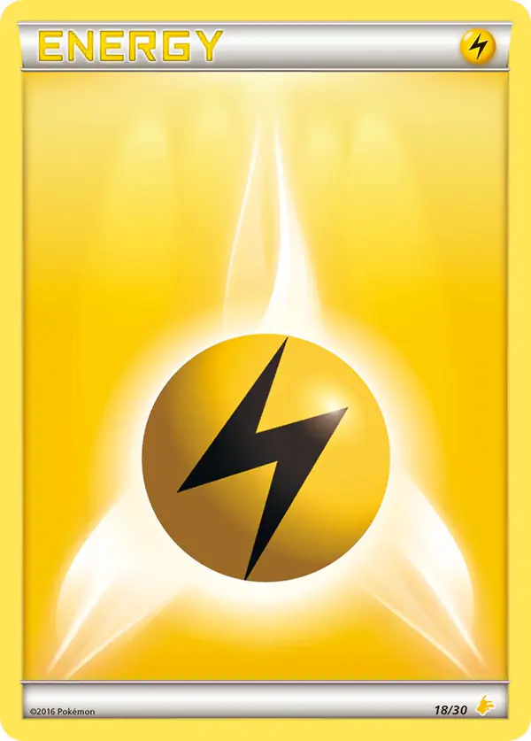 Carta Lightning Energy #18 de XY trainer Kit (Pikachu Libre)