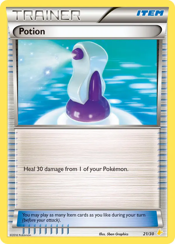 Carta Potion #21 de XY trainer Kit (Pikachu Libre)