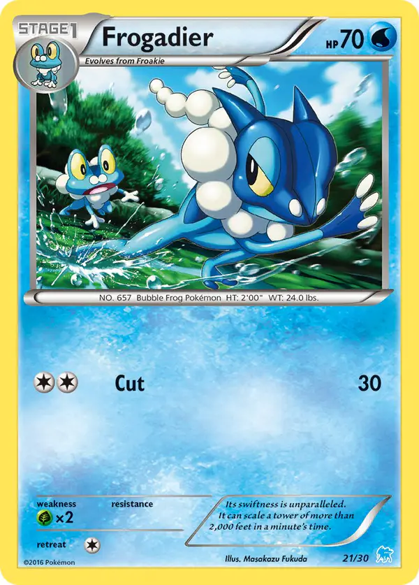 Carta Frogadier 21/30 de XY trainer Kit (Suicune)