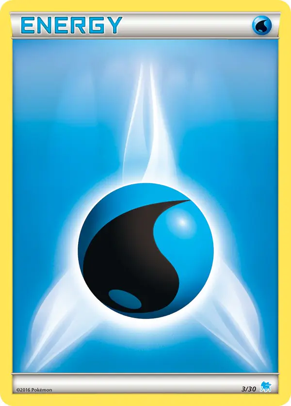 Carta Water Energy 3/30 de XY trainer Kit (Suicune)