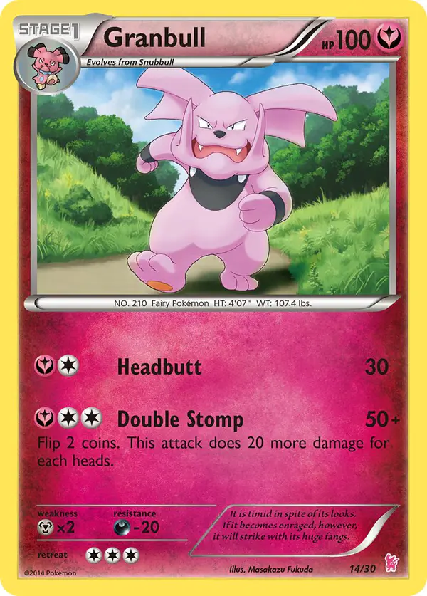 Carta Granbull 14/30 de XY trainer Kit (Sylveon)