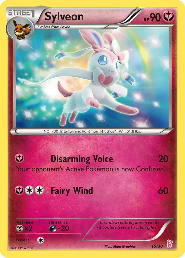 Carta Sylveon 15/30 de XY trainer Kit (Sylveon)