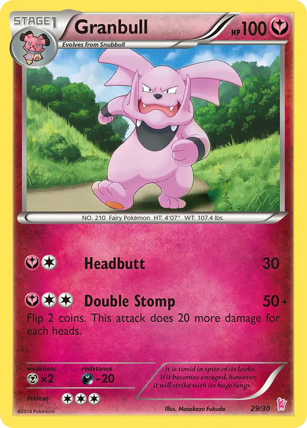 Carta Granbull 29/30 de XY trainer Kit (Sylveon)