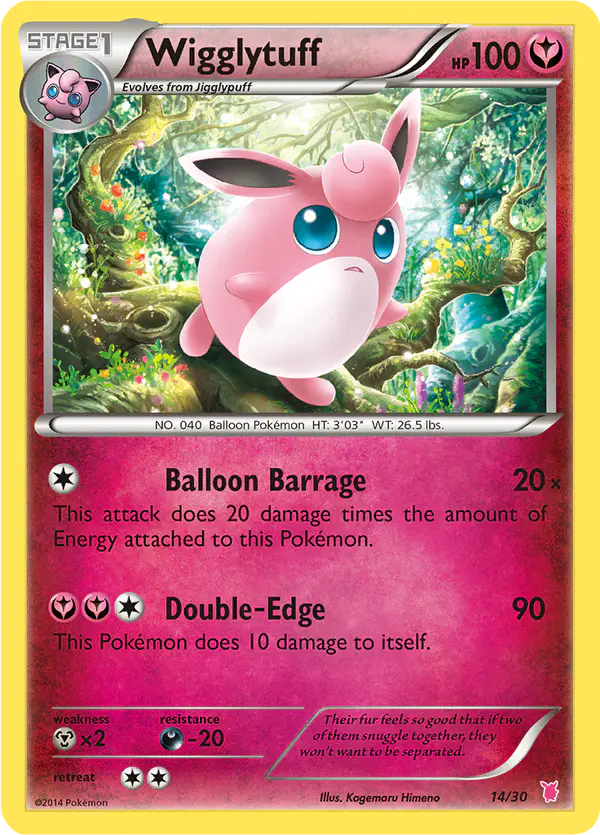 Carta Wigglytuff 14/30 de XY trainer Kit (Wigglytuff)