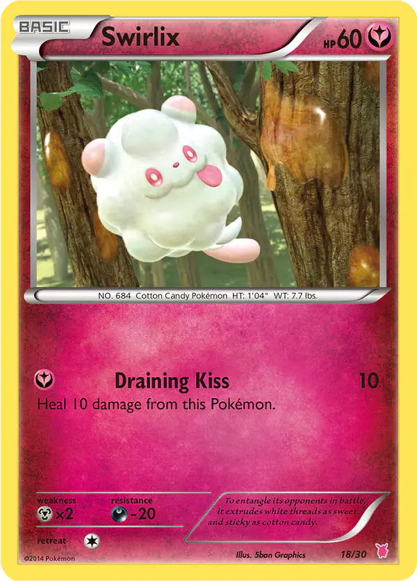 Carta Swirlix 18/30 de XY trainer Kit (Wigglytuff)