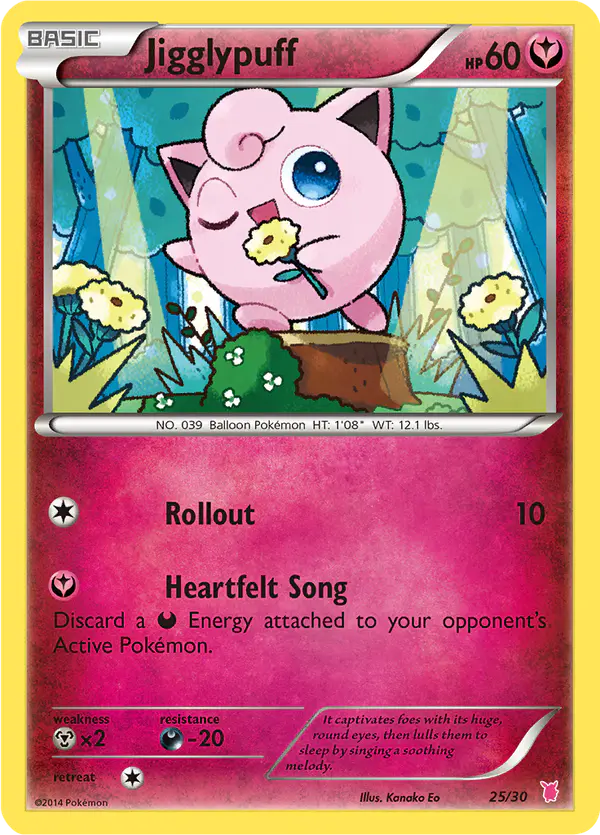 Carta Jigglypuff 25/30 de XY trainer Kit (Wigglytuff)
