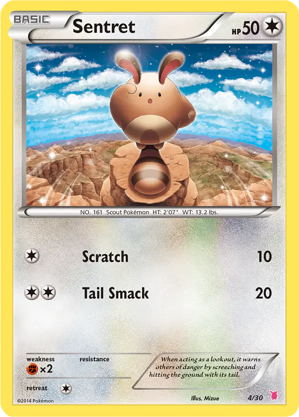 Carta Sentret 4/30 de XY trainer Kit (Wigglytuff)