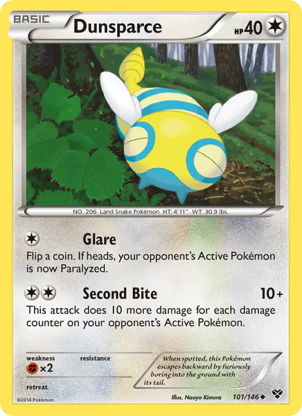 Carta Dunsparce 101/146 de XY