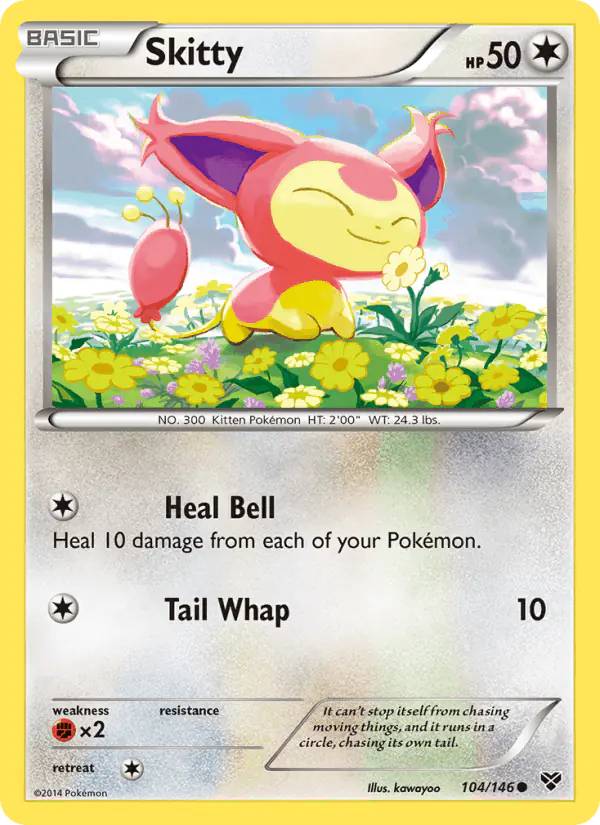 Carta Skitty 104/146 de XY