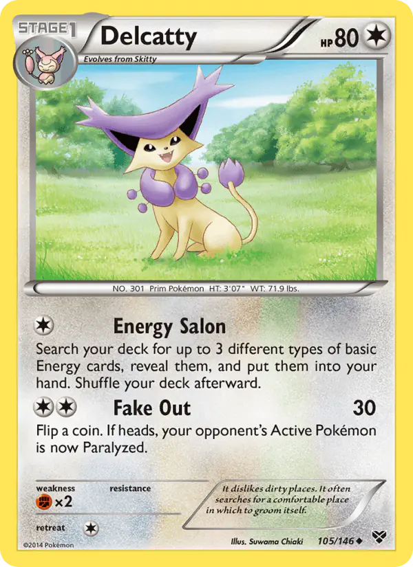 Carta Delcatty 105/146 de XY
