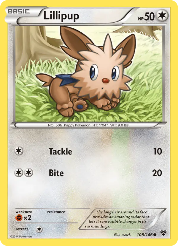 Carta Lillipup 108/146 de XY