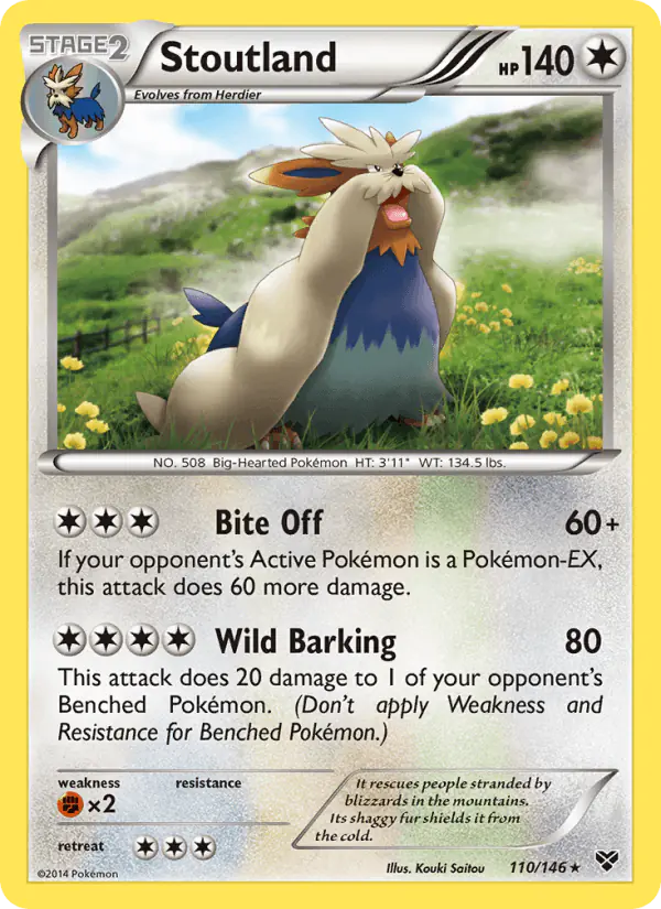 Carta Stoutland 110/146 de XY