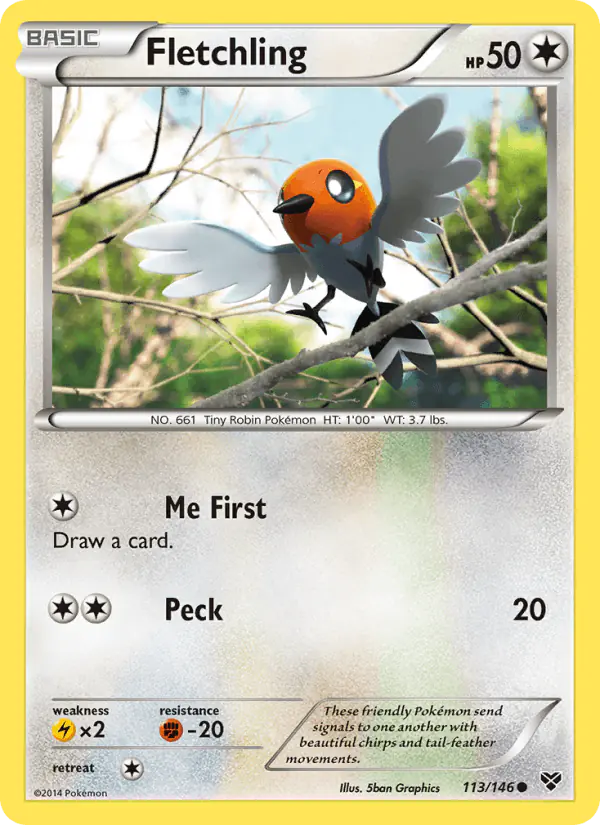 Carta Fletchling 113/146 de XY